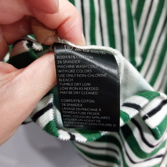 Urban Outfitters Green Pinstripe Retro Corduroy Dress Size 6 - Picture 7 of 7